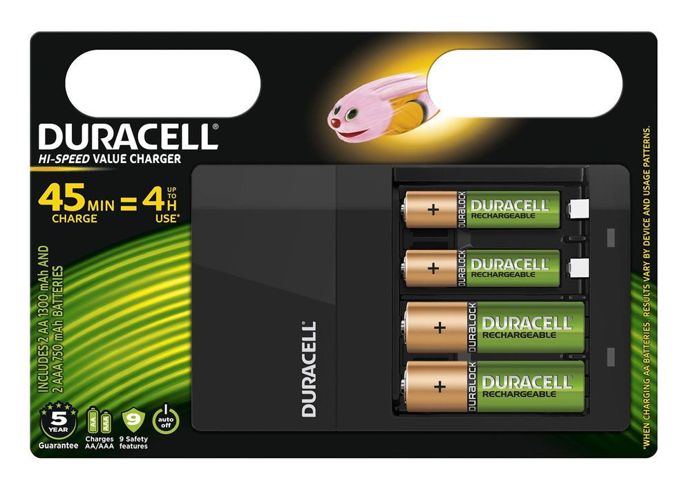 Chargers Batteries Rechargeable Duracell CEF14 +2 Aa Stylus +2 AAA